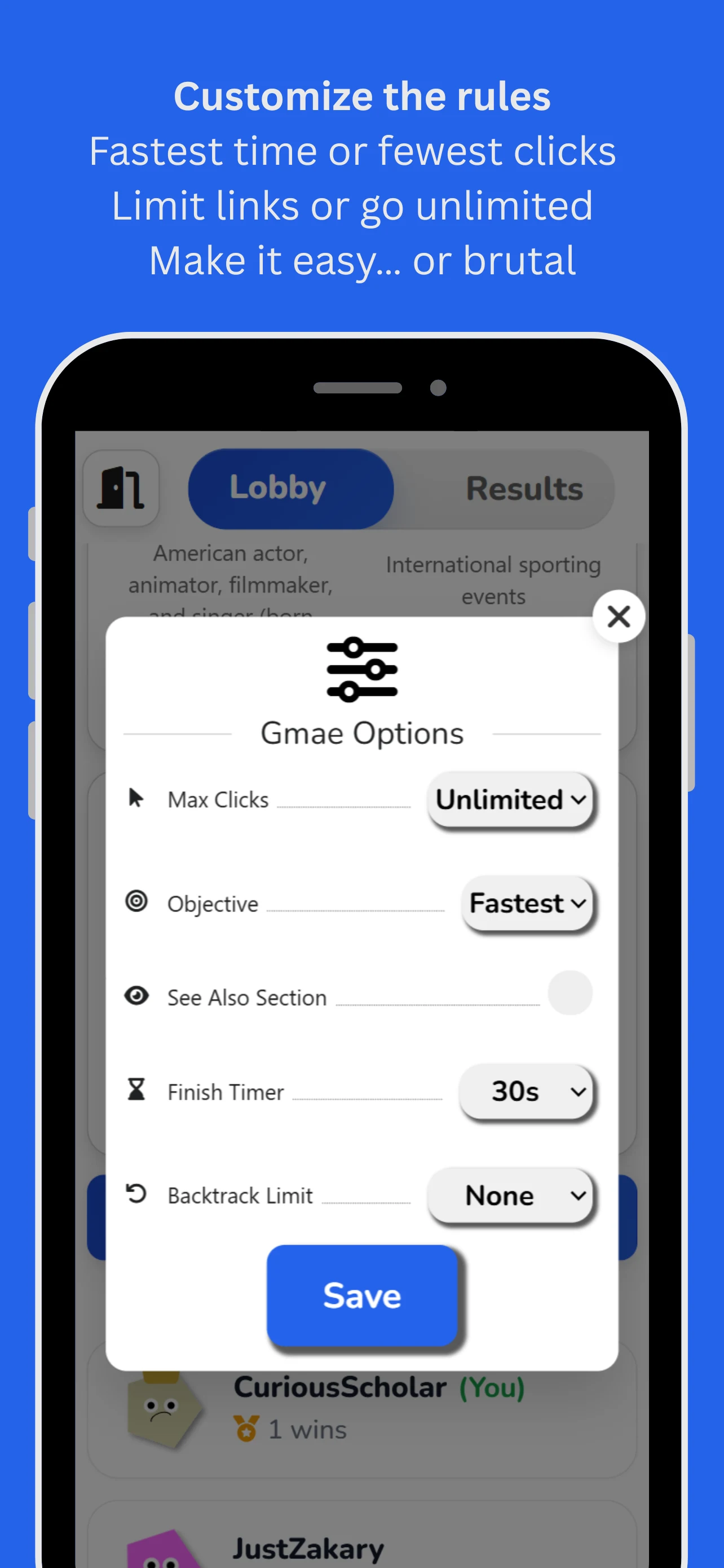Wiki Races - The Wiki Game screenshot